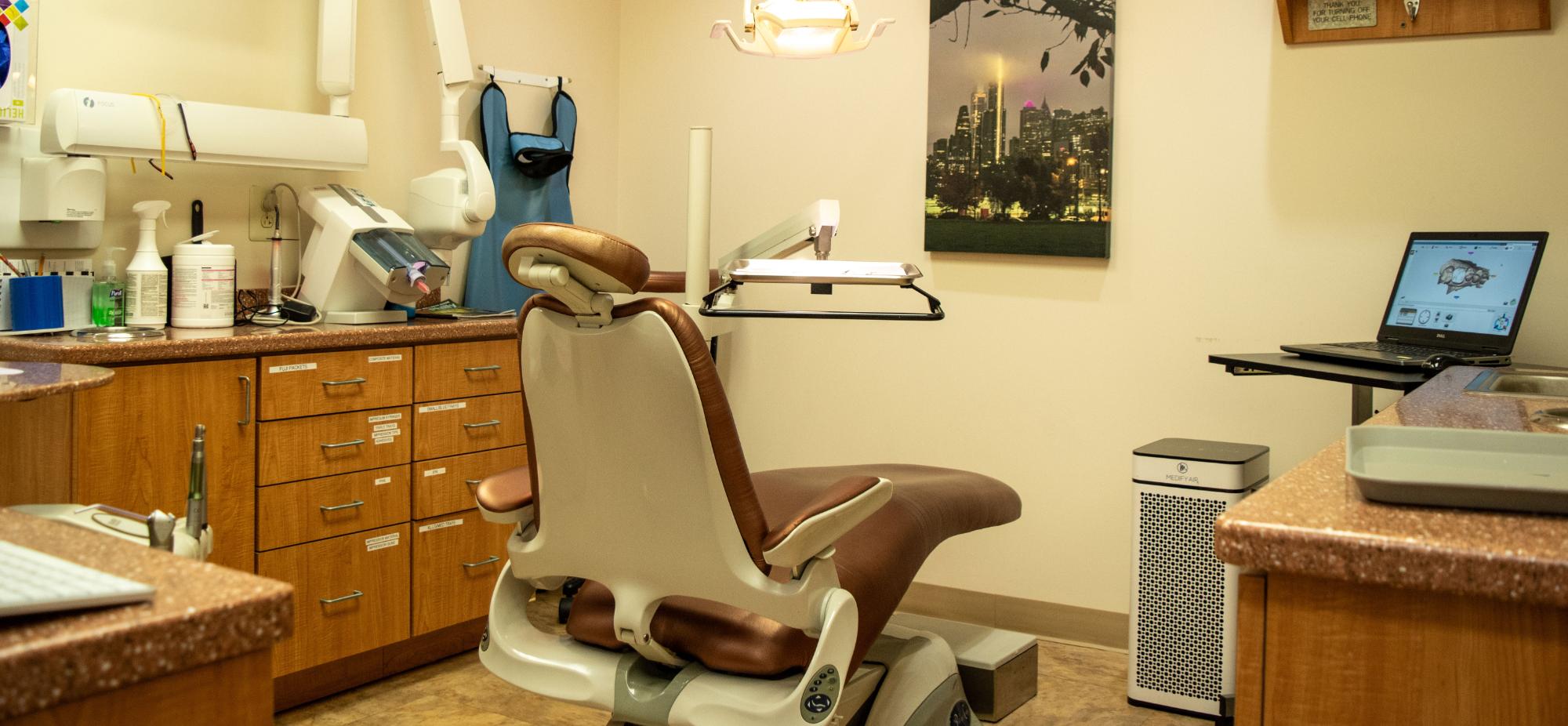 dental chair in Allendale Dental office